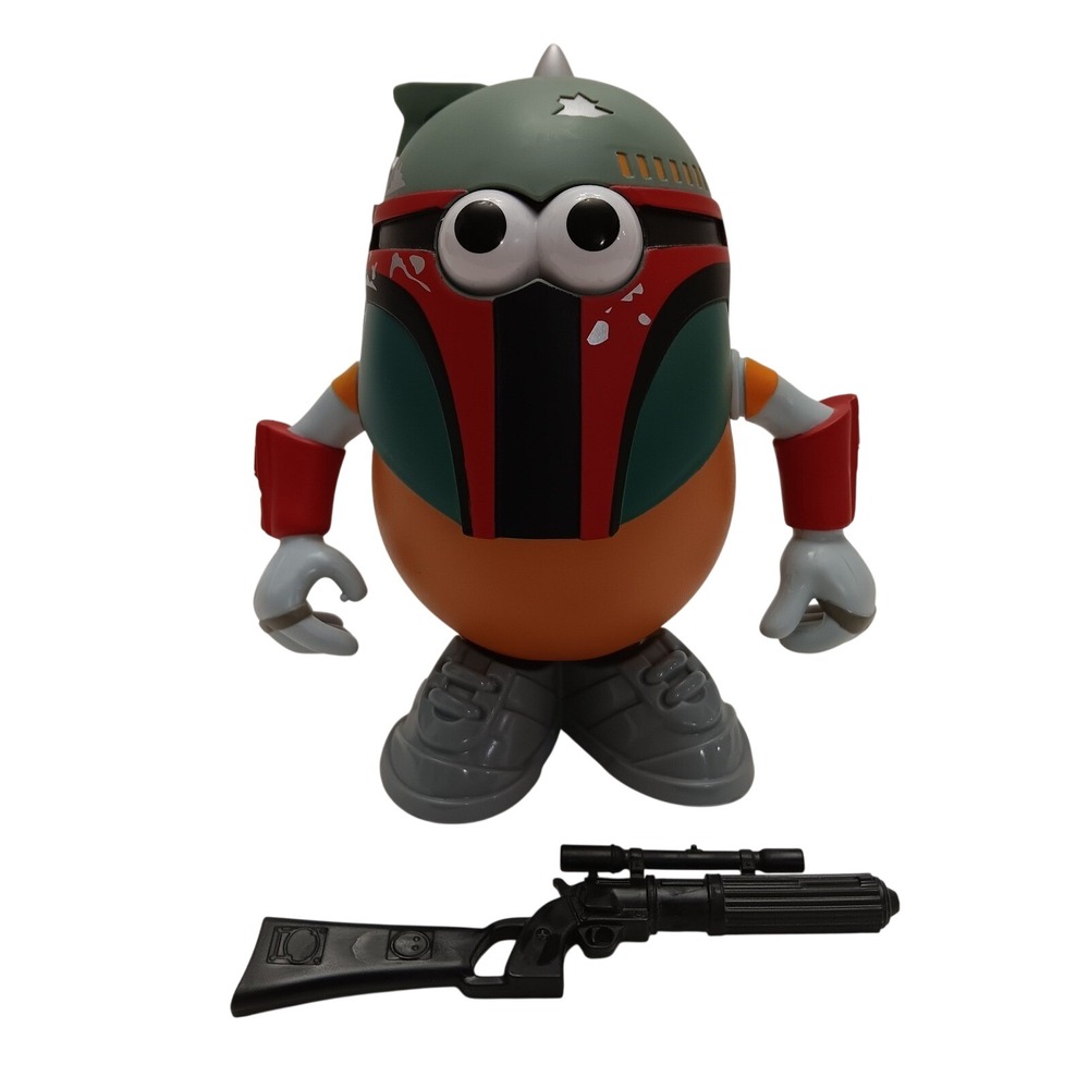 Playskool Star Wars Mr Potato Head Boba Fett Spuda Fett Figure w/ Rifle Jetpack